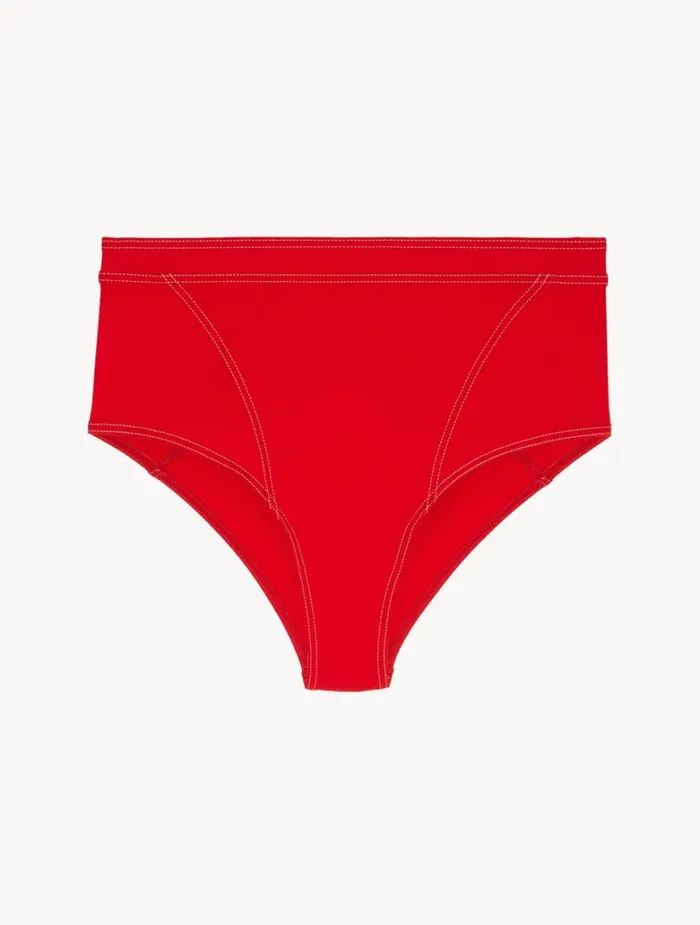 Women Bikinis La Perla High Waisted Bikini Brief In Red