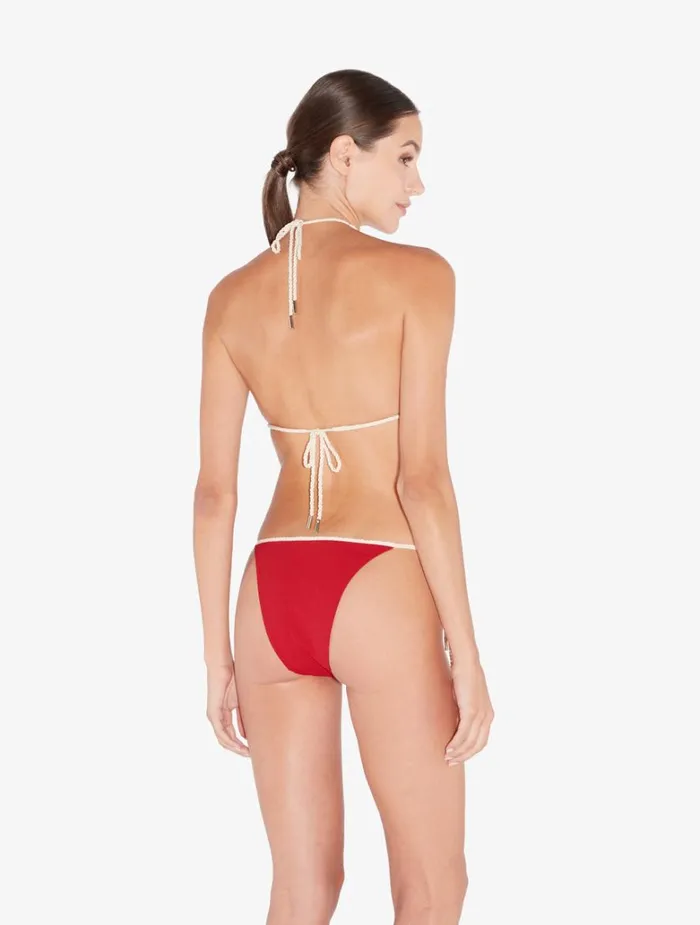 Women Bikinis La Perla Monogram Triangle Bikini Top In Red