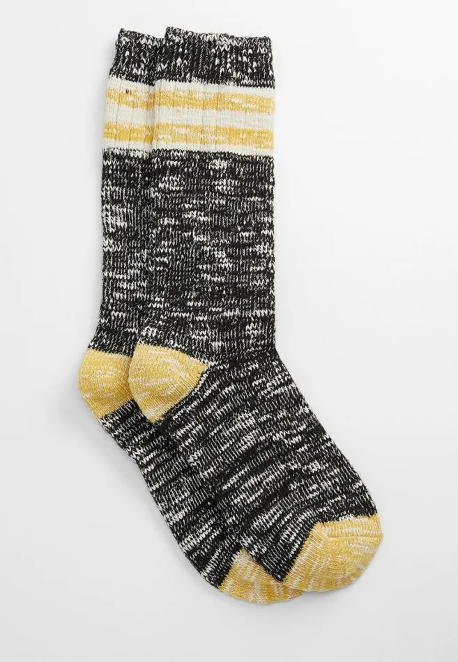 Women Black And Gold Crew Socks Maurices Socks