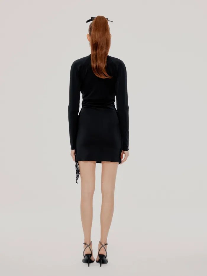 Women Black Sade Dress Nana Jacqueline LBD