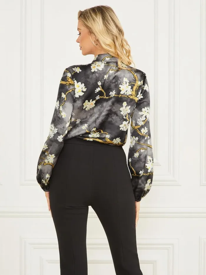 Women Blossom Blouse Blossom Black Cave Print Marciano Tops And Sweaters Women Blossom Blouse Blossom Black Cave Print Marciano Tops And Sweaters