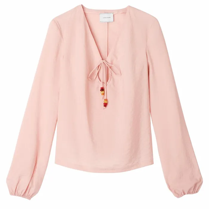 Women Blouse Nude Longchamp Tops and Blouses
