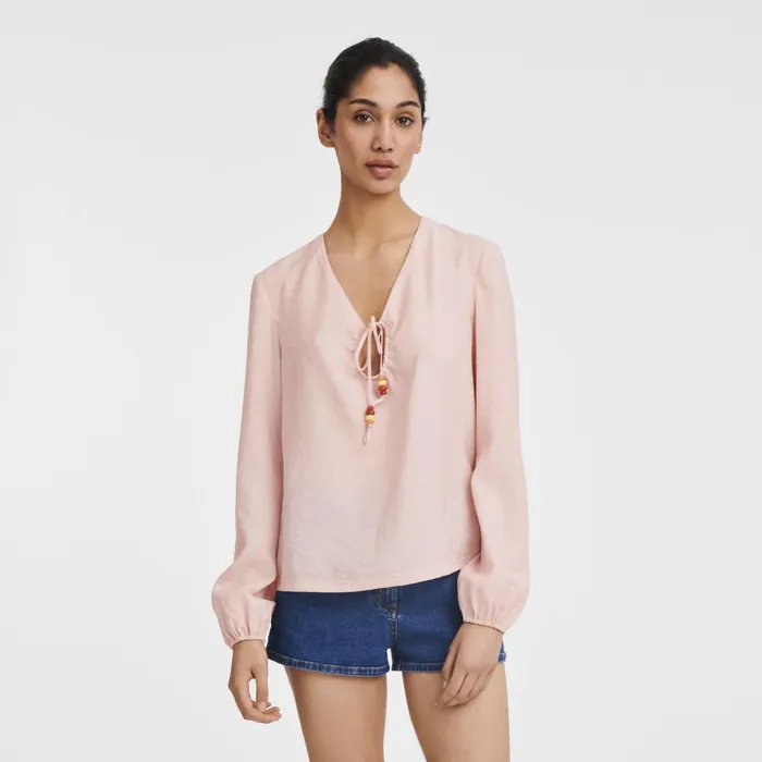 Women Blouse Nude Longchamp Tops and Blouses