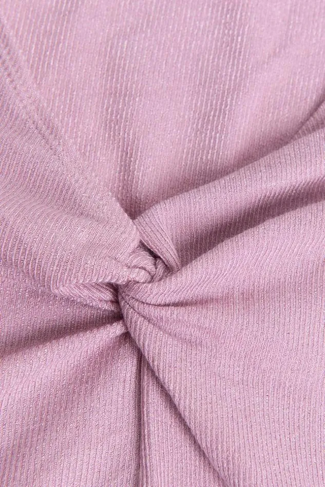 Women Bodysuits Cupshe Anika Puffed Short Sleeve Ruched Bodysuit Pink