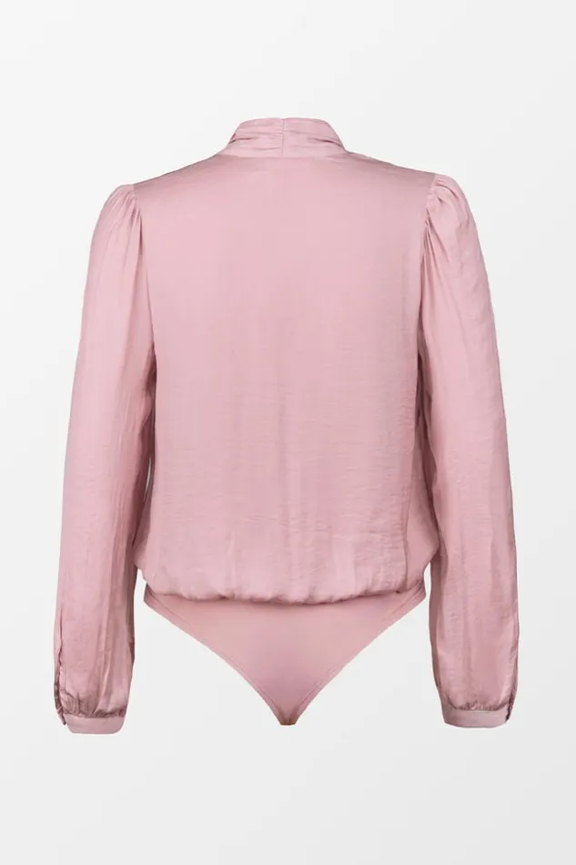 Women Bodysuits Cupshe Oakley Vneck Long Sleeve Bodysuit Pink