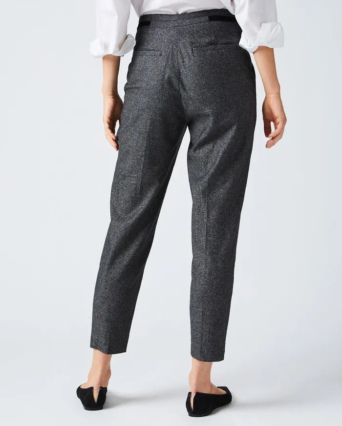 Women Bottoms Billy Reid Tapered Pleat Pant Charcoal