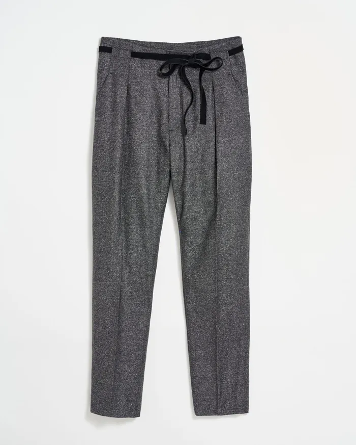 Women Bottoms Billy Reid Tapered Pleat Pant Charcoal