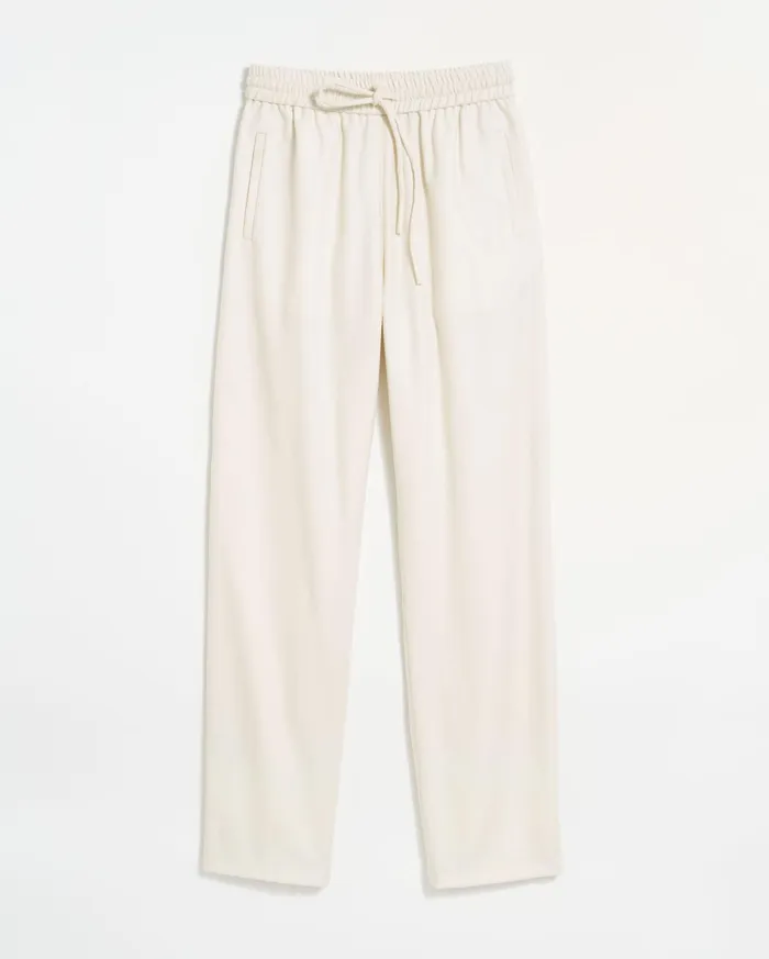 Women Bottoms Billy Reid Wool Track Pant Cream