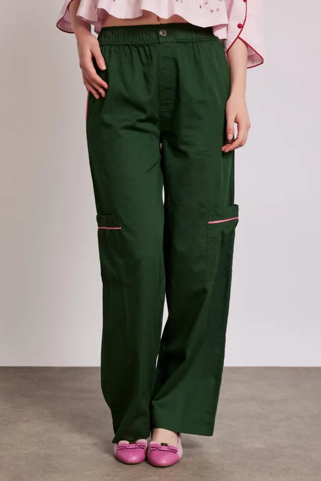 Women Bottoms Damson Madder Harrison Trousers 8211 Green
