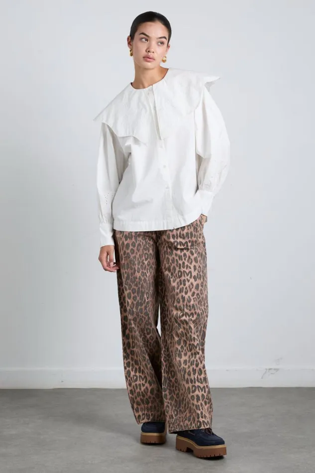 Women Bottoms Damson Madder Rafe Pant 8211 Leopard Print