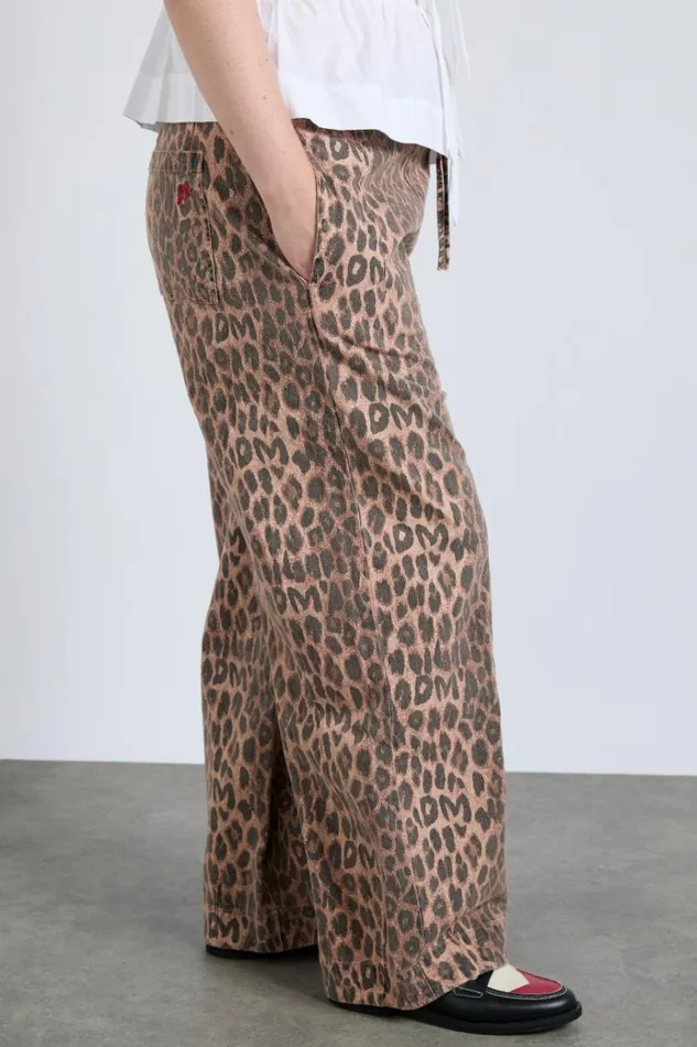 Women Bottoms Damson Madder Rafe Pant 8211 Leopard Print