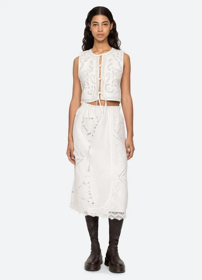 Women Bottoms Sea New York Edith Skirt White