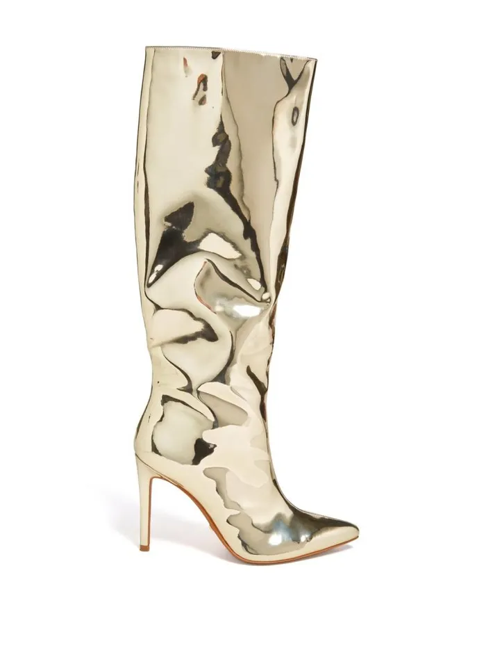 Women Brandy KneeHigh Boot Gold2 Marciano Shoes