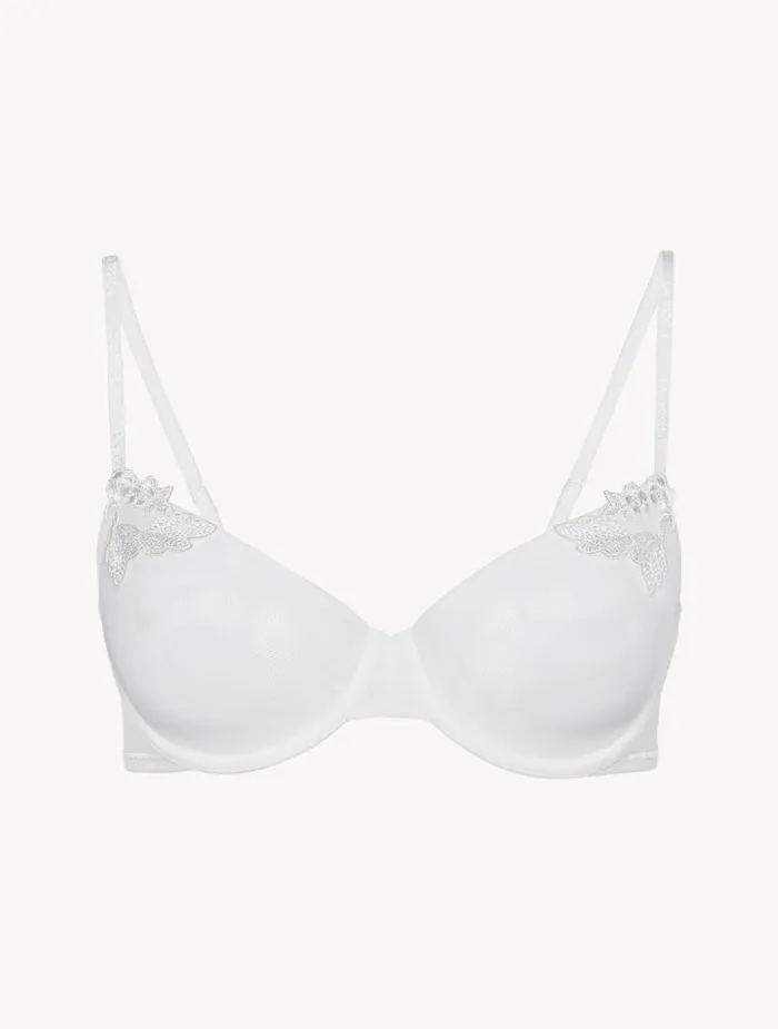 Women Bras La Perla Balconette Bra In Offwhite Stretch Tulle