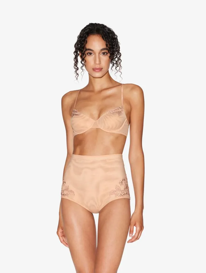 Women Bras La Perla Balconette Bra In Sand Stretch Tulle