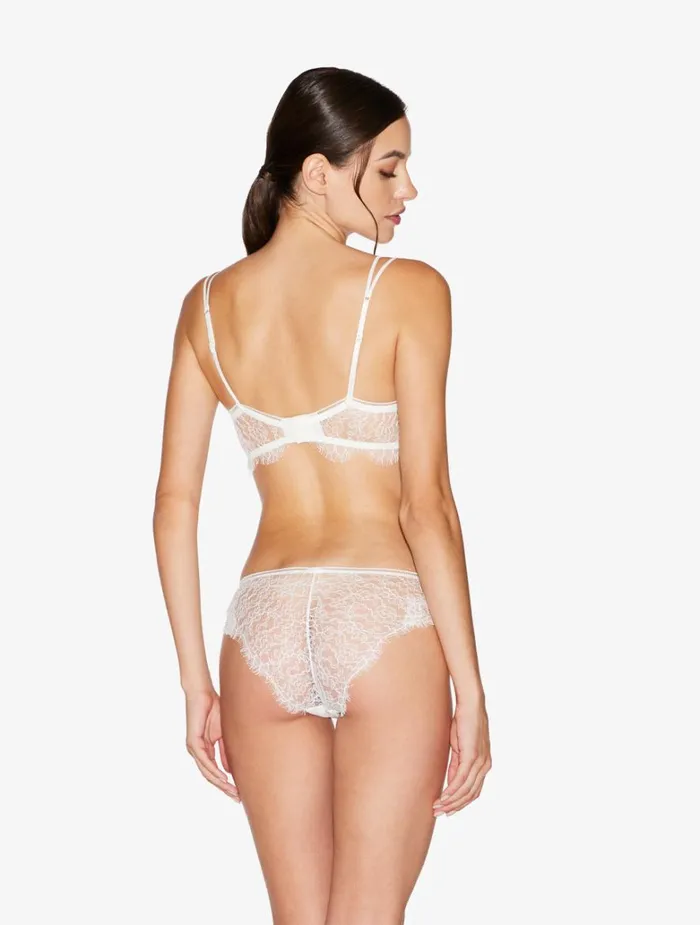 Women Bras La Perla Balconette Bra With Lace In Natural