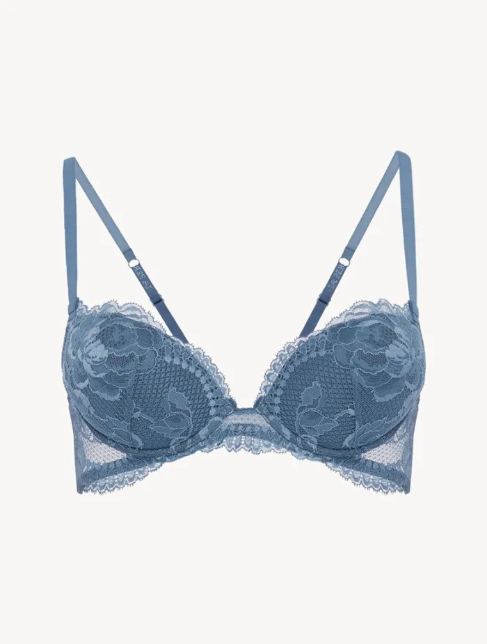 Women Bras La Perla Dark Blue Lace Pushup Bra