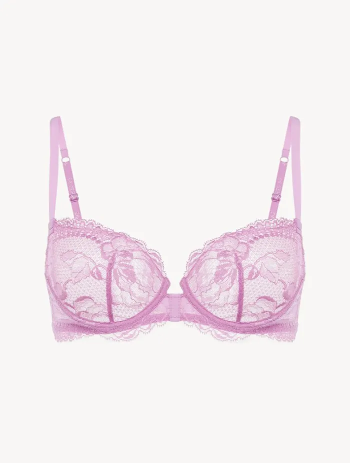 Women Bras La Perla Lilac Rose Lace Balconette Bra