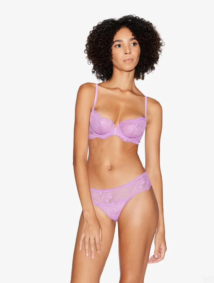Women Bras La Perla Lilac Rose Lace Balconette Bra