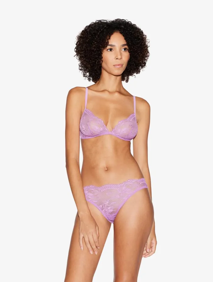 Women Bras La Perla Lilac Rose Lace Nonwired Bra