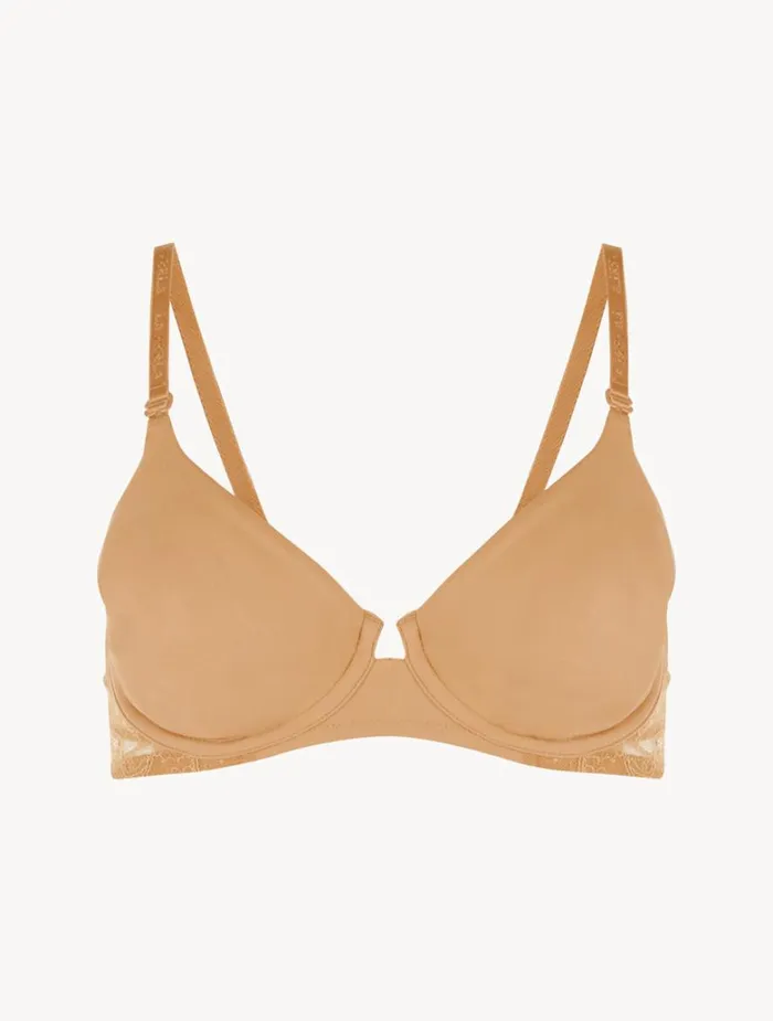 Women Bras La Perla Nude Lycra Underwired Bra With Chantilly Lace