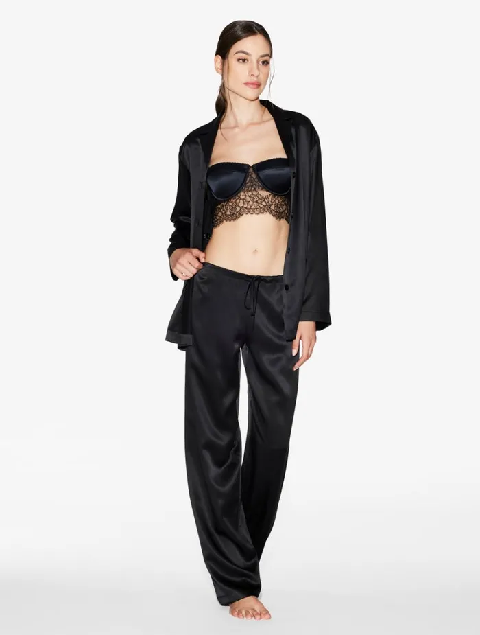Women Bras La Perla Padded Bralette In Black With Leavers Lace