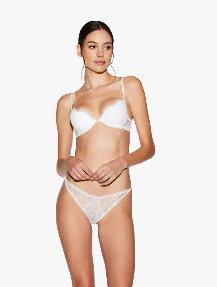 Women Bras La Perla Pushup Bra With Lace In Natural