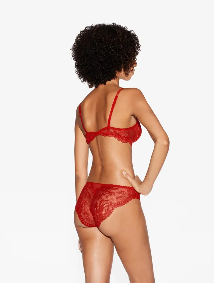 Women Bras La Perla Red Lace Balconette Bra