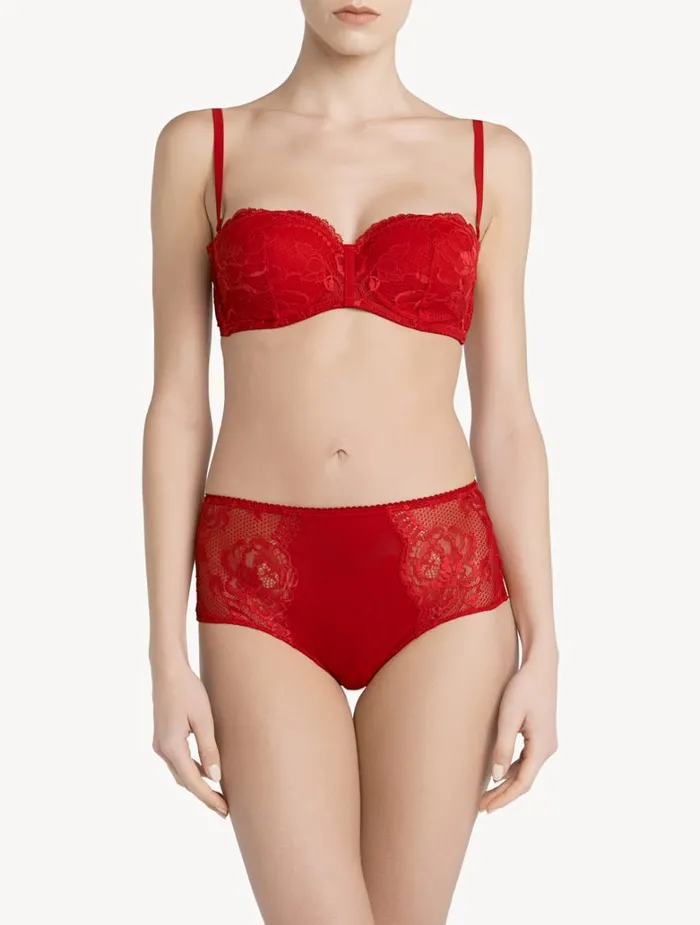 Women Bras La Perla Red Lace Bandeau Bra