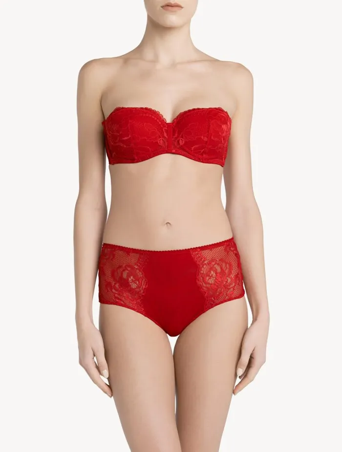Women Bras La Perla Red Lace Bandeau Bra
