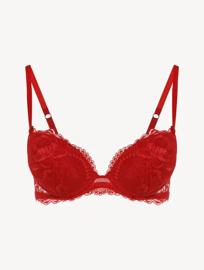 Women Bras La Perla Red Lace Pushup Bra
