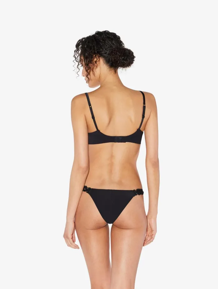 Women Bras La Perla Underwired Bra In Black Lycra With Embroidered Tulle