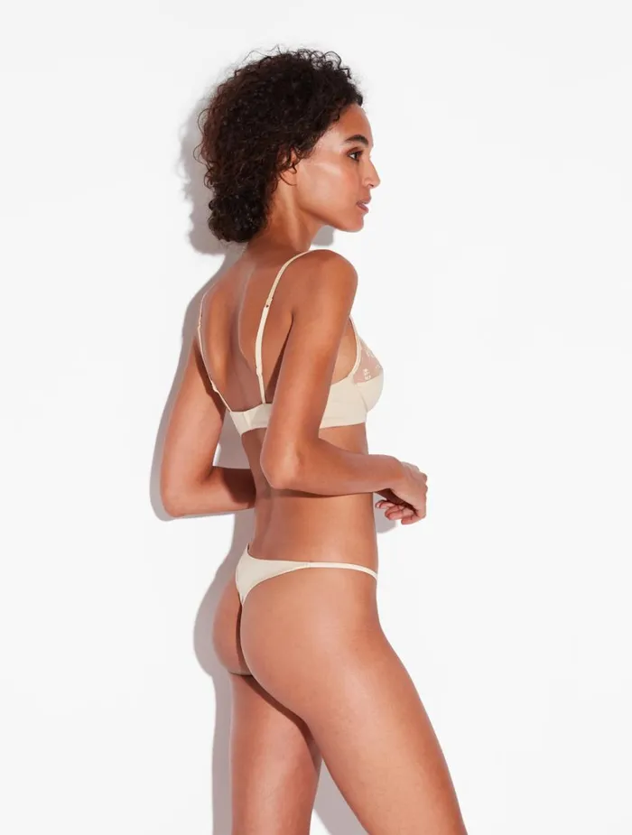 Women Bras La Perla Underwired Bra In Halo And Ivory Nude With Embroidered Tulle