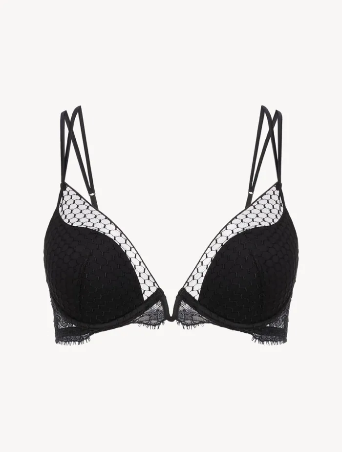 Women Bras La Perla Underwired PushUp Bra With Leavers Lace
