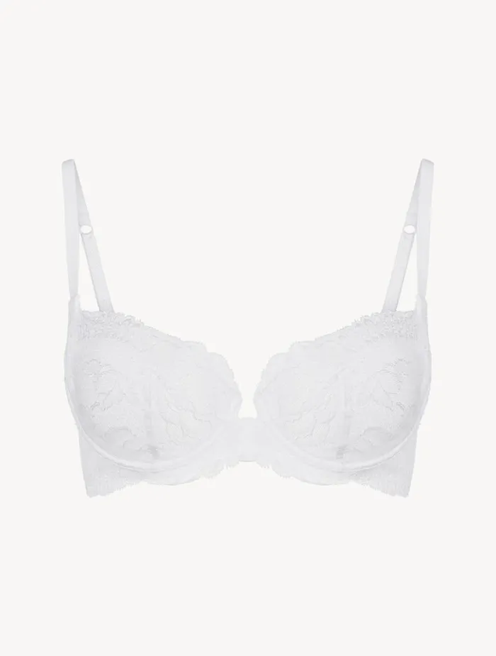 Women Bras La Perla White Lace Balconette Bra