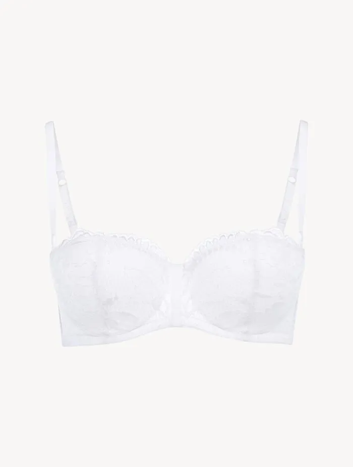 Women Bras La Perla White Lace Bandeau Bra