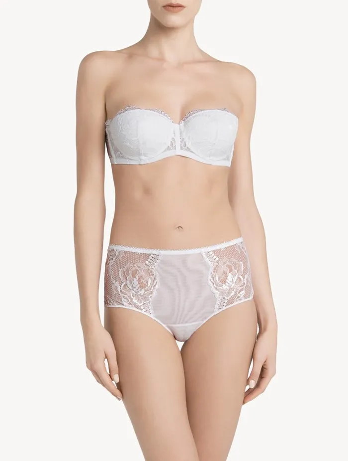 Women Bras La Perla White Lace Bandeau Bra