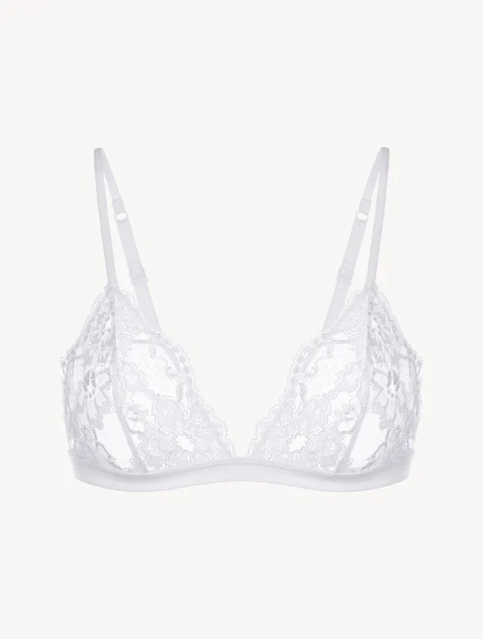 Women Bras La Perla White Lace Triangle Bra