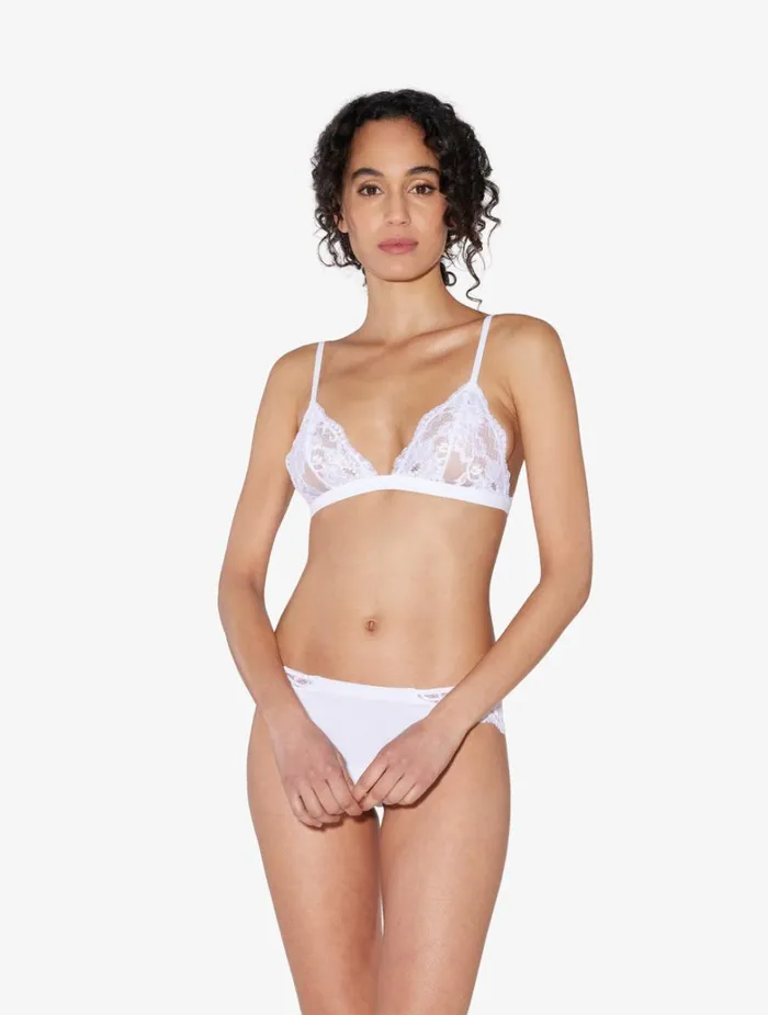 Women Bras La Perla White Lace Triangle Bra