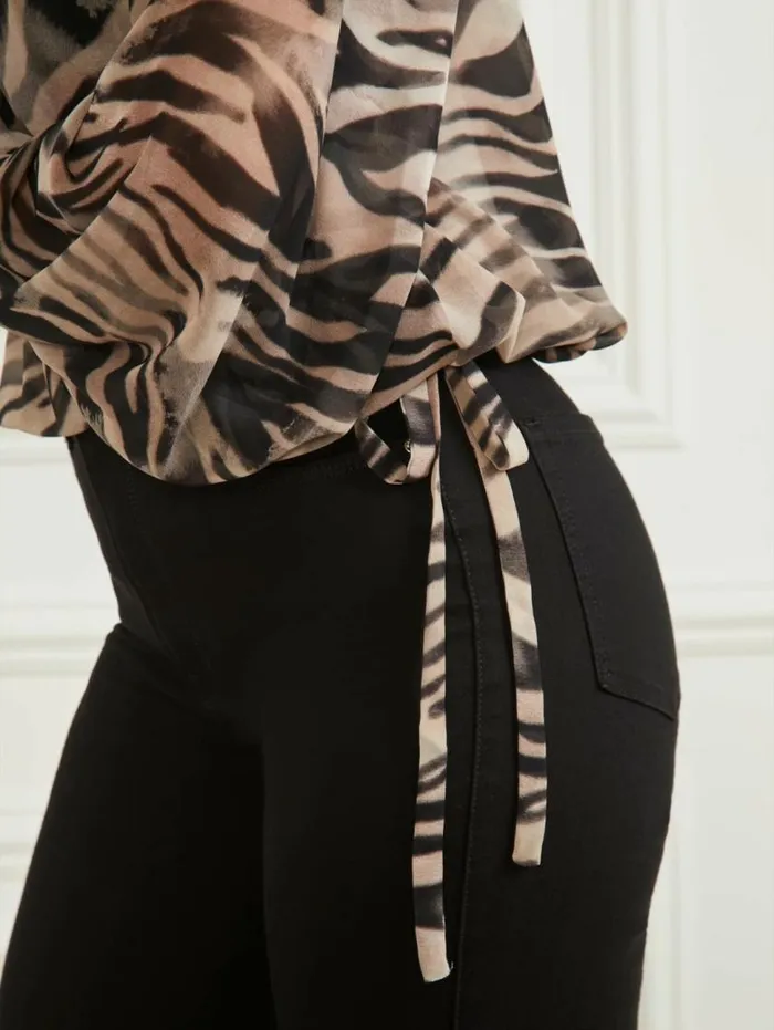 Women Britney Silk Blouse Smoke And Mirrors Print Marciano Tops And Sweaters Women Britney Silk Blouse Smoke And Mirrors Print Marciano Tops And Sweaters