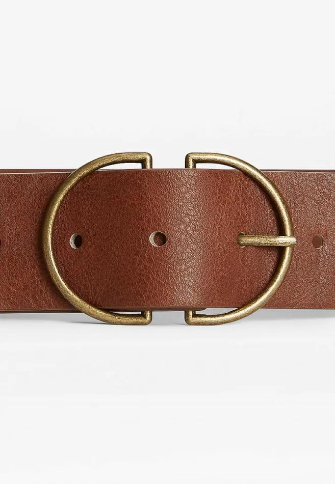 Women Brown Double Buckle Ring Belt Maurices Belts