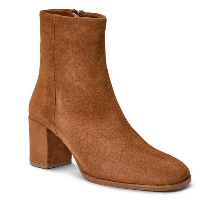 Women Bruno Magli Boots Fenice Side Zip Boot Cognac Suede
