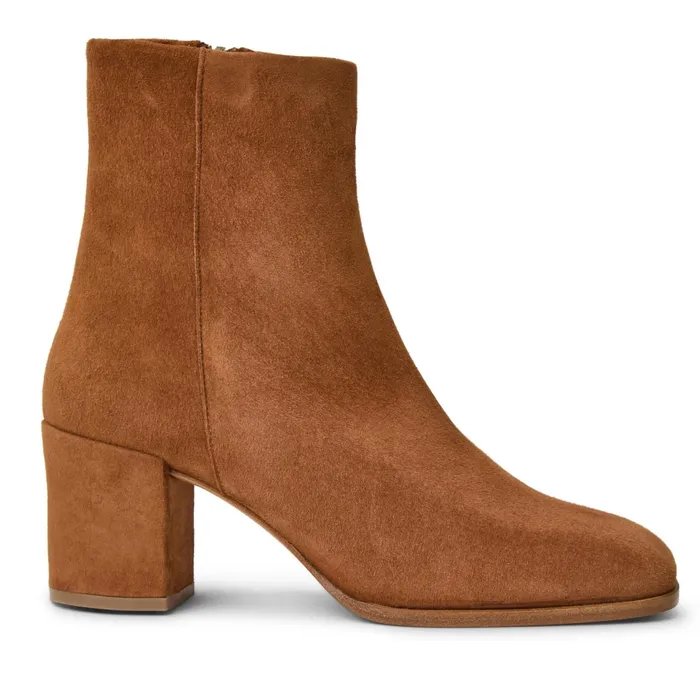 Women Bruno Magli Boots Fenice Side Zip Boot Cognac Suede