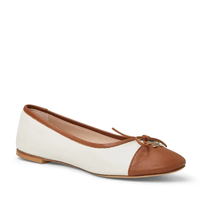 Women Bruno Magli Flats and Loafers DONATELLA Ballet Flat BROWNCREAM