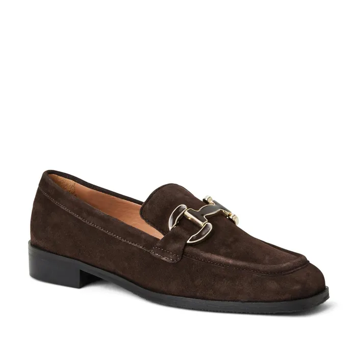 Women Bruno Magli Flats and Loafers Natalie Square Toe LoaferBrown Suede