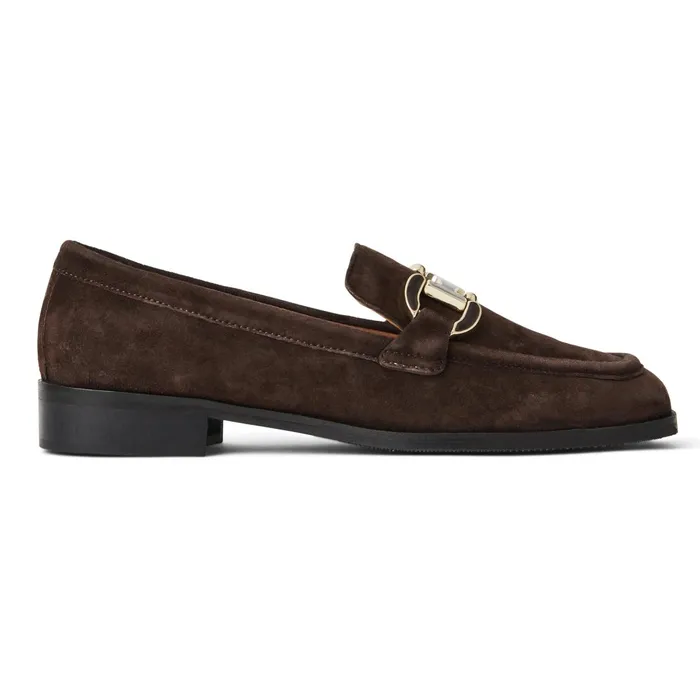 Women Bruno Magli Flats and Loafers Natalie Square Toe LoaferBrown Suede