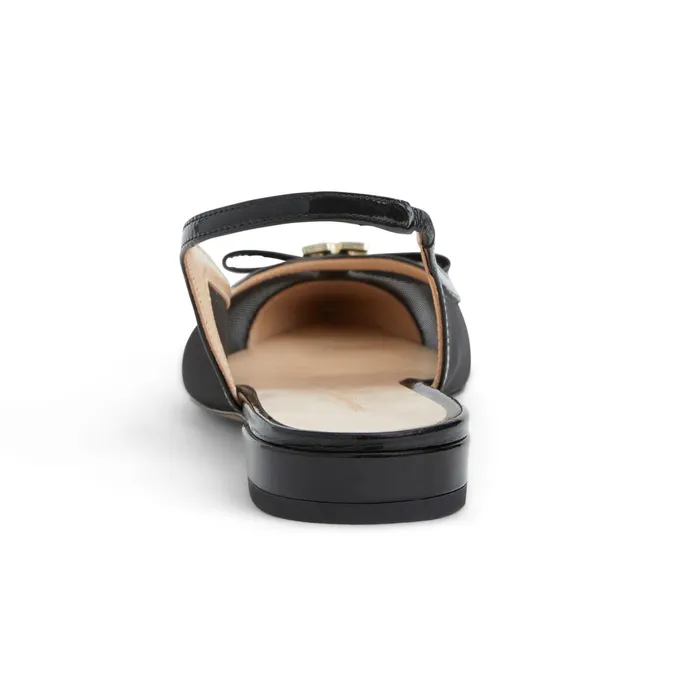 Women Bruno Magli Flats and Loafers PAMINA Slingback Flat BLACK PATENT