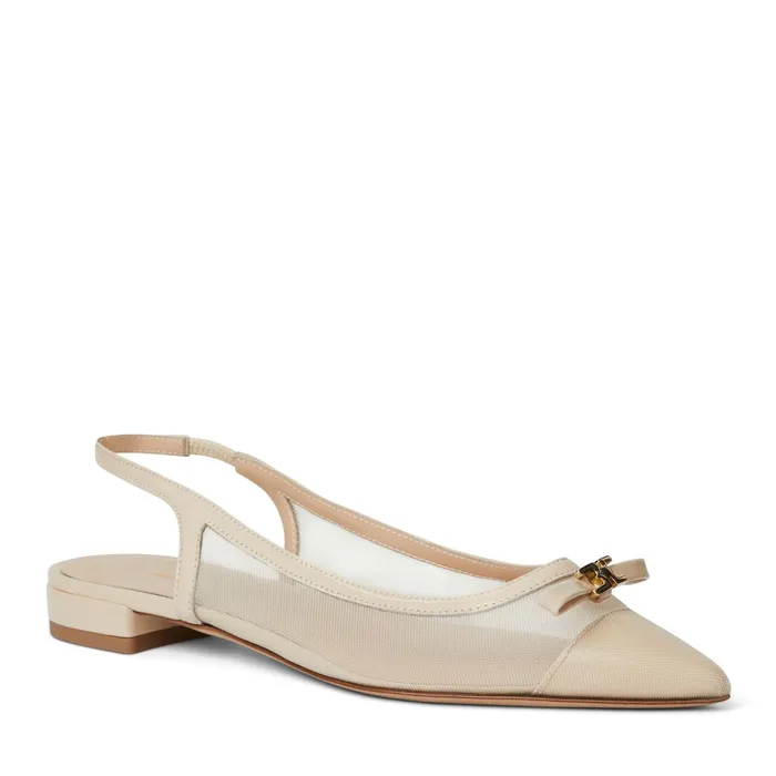 Women Bruno Magli Flats and Loafers PAMINA Slingback Flat SAND PATENT