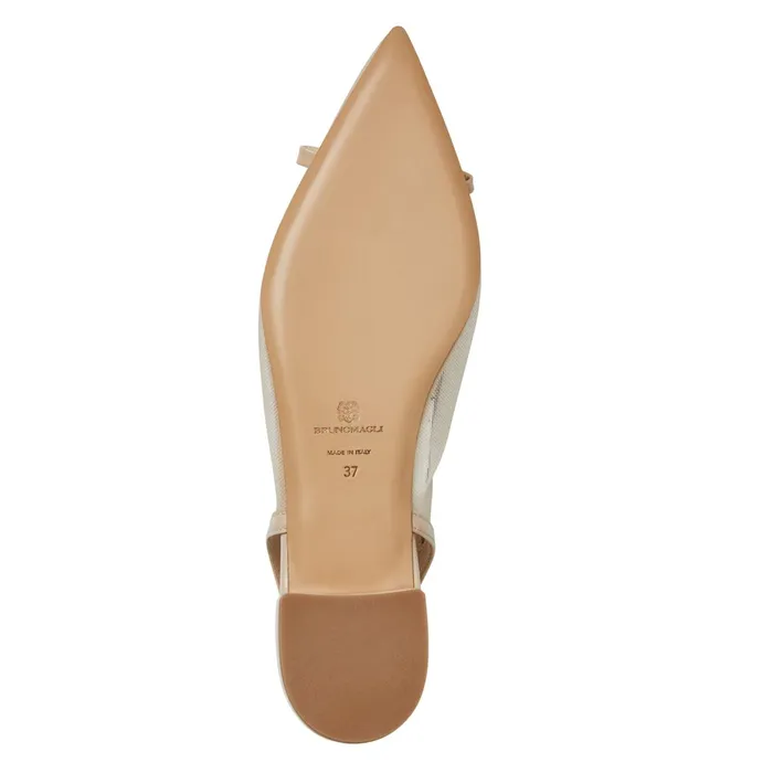 Women Bruno Magli Flats and Loafers PAMINA Slingback Flat SAND PATENT