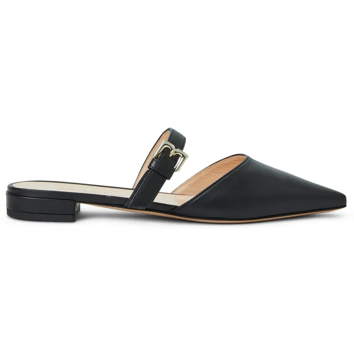 Women Bruno Magli Flats and Loafers PASHA Mule BLACK